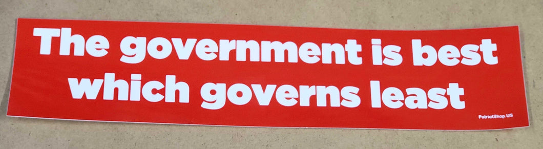 Governs Least sticker
