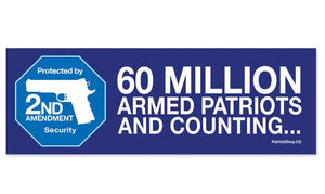 60 Million Armed Patriots sticker