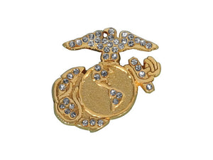Marine Gemstone lapel pin