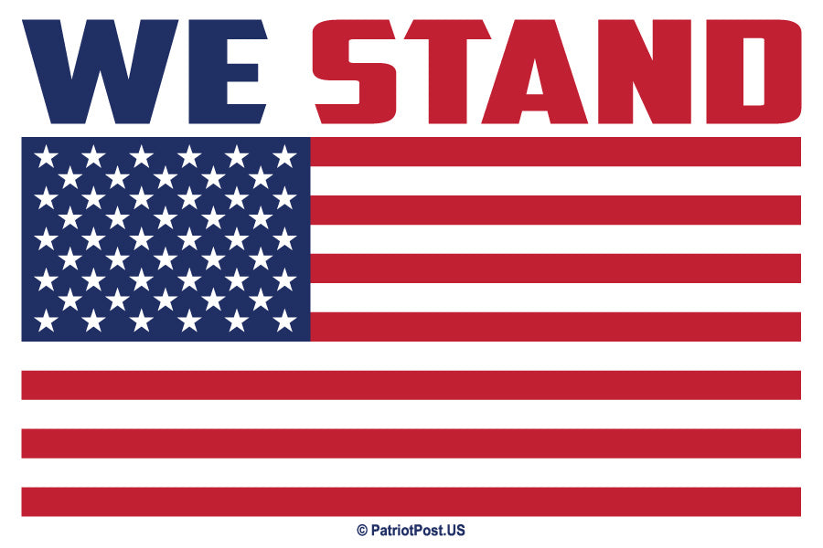 WE STAND sticker