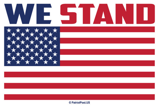 WE STAND sticker