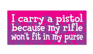 I Carry a Pistol sticker