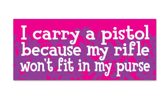 I Carry a Pistol sticker