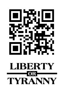 Liberty or Tyranny QR code stickers