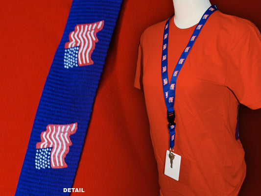 American Flag Lanyard