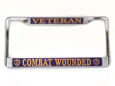 Purple Heart Veteran license plate frame