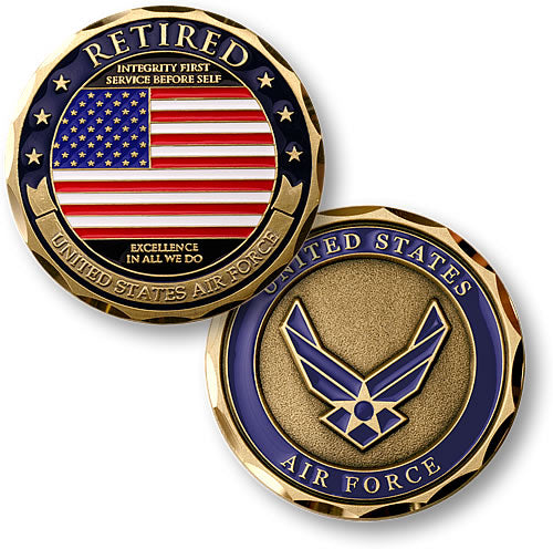 Air Force Retired coin