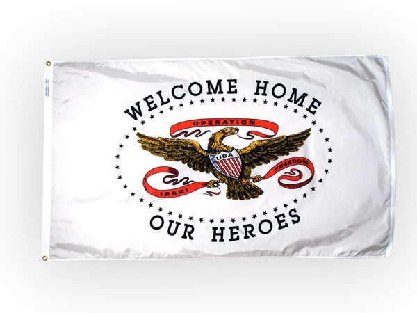 Welcome Home Heroes flag - 3' x 5'