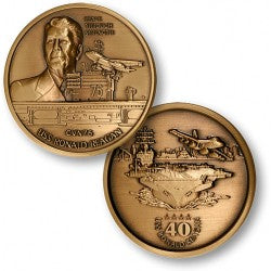 USS Ronald Reagan coin - round