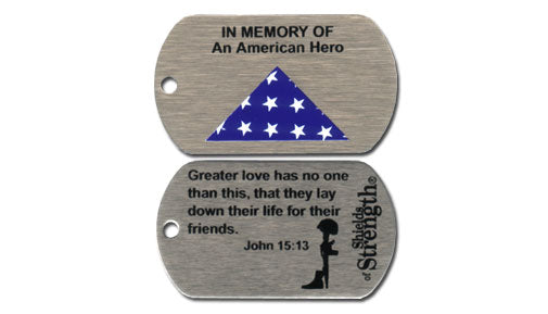 In Memory of An American Hero shield - John 15:13
