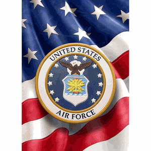 Patriotic Air Force Garden Flag