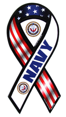 Navy ribbon magnet