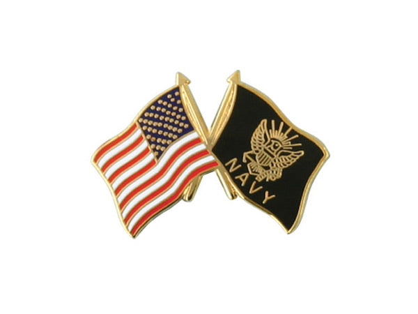 Navy Crossed Flag pin