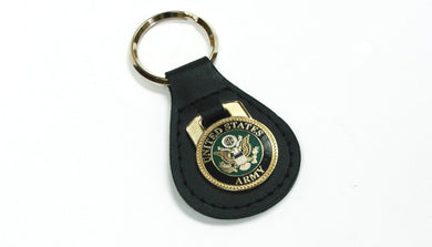 Army leather keychain