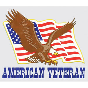American Veteran with Eagle and Flag decal