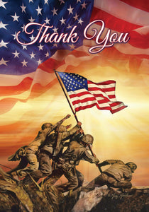 Thank You Troops  garden flag - Iwo Jima